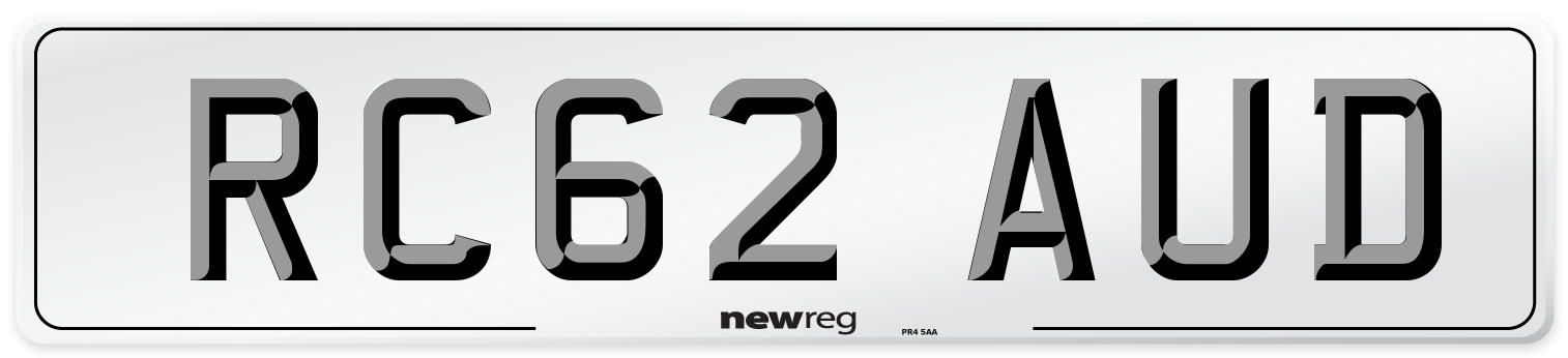 RC62 AUD Number Plate from New Reg